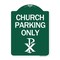 Signmission Church Parking Chi Rho Symbol, Green & White Aluminum Architectural Sign, 18" x 24", GW-1824-24270 A-DES-GW-1824-24270 - alternate 1